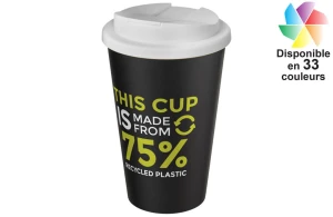 Gobelet Americano® Eco recyclé de 350ml avec couvercle anti-déversement publicitaire personnalisé 