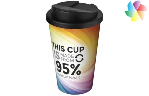 Gobelet Brite-Americano® Recyclé anti-déversement 350 ml publicitaire personnalisé 