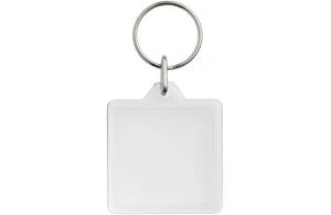Porte-clés personnalisé carré en plastique transparent Vial