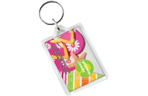 Porte-clés personnalisé rectangulaire en plastique Vito