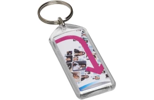 Porte-clés personnalisé ré ouvrable en plastique transparent Stein