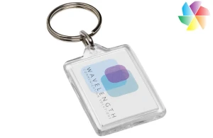 Porte-clés plastique transparent compact Midi