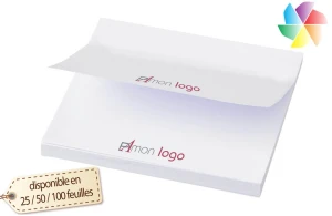 Bloc note repositionnable post-it publicitaire personnalisé 100 x 100 mm 