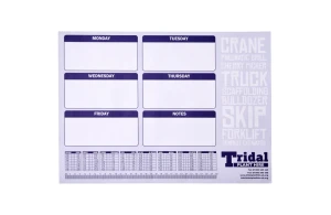 Sous-main de bureau publicitaire A2 papier vierge 80 g/m²