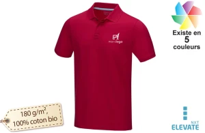 Polo personnalisé manches courtes en coton biologique pour homme