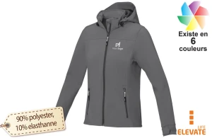 Veste softshell personnalisée étanche et respirante femme langley 