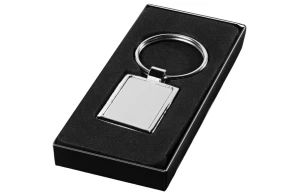 Porte-clés personnalisé rectangulaire haut de gamme en métal