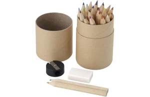 Boite de crayons de couleur set personnalisable 24 pièces en carton