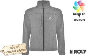 Veste softshell Roly Rudolph avec protège-menton publicitaire personnalisé 