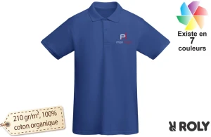 Polo roly Prince en coton biologique pour homme publicitaire personnalisé 