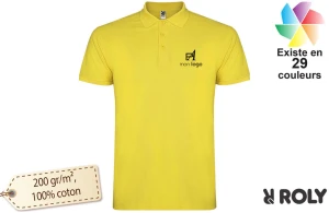 Polo publicitaire personnalisé Roly Star couleur pour homme 