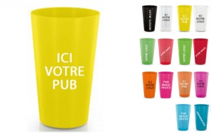 Gobelet festival personnalisé pas cher verre réutilisable de 300 ml 