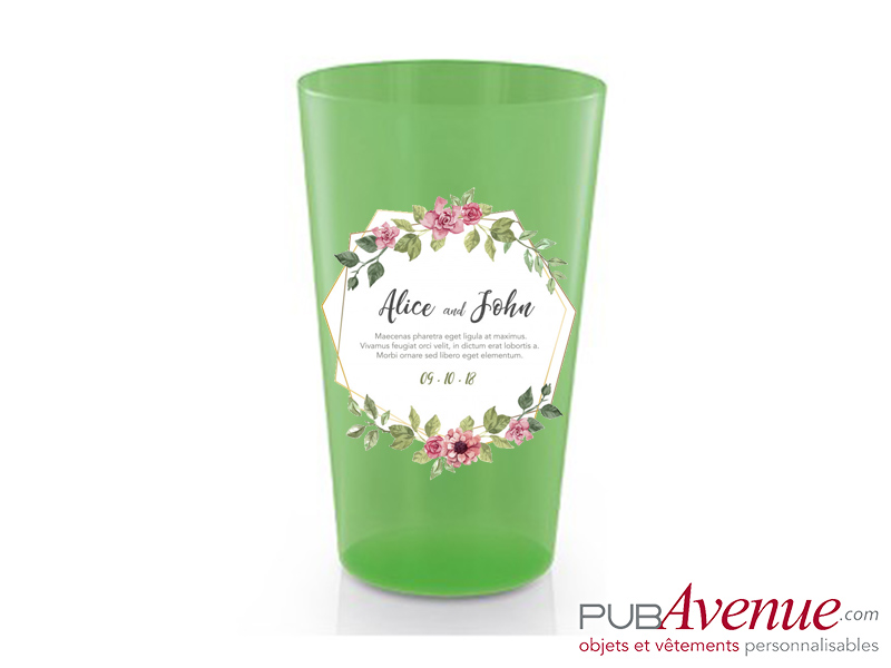 Gobelet réutilisable mariage personnalisable Gobelet réutilisable mariage personnalisable