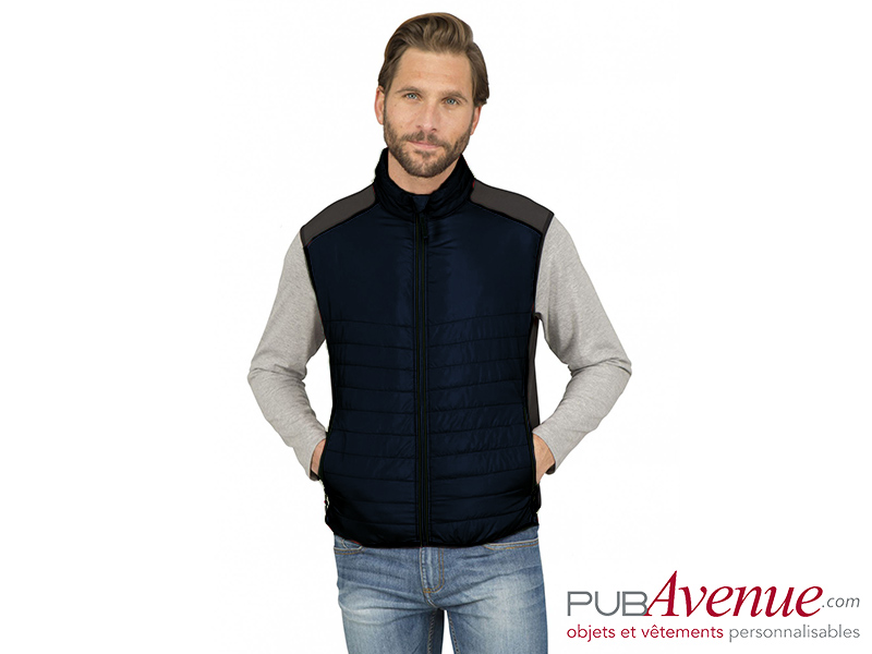 Bodywarmer matelassé sans manche personnalisé Bodywarmer matelassé sans manche personnalisé
