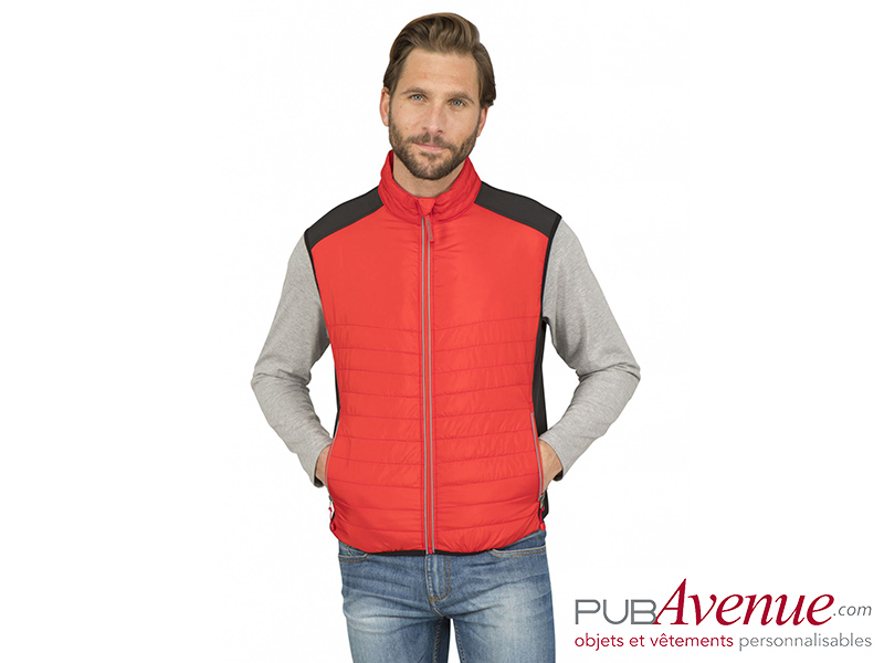 Bodywarmer personnalisable matelassé sans manche Bodywarmer personnalisable matelassé sans manche
