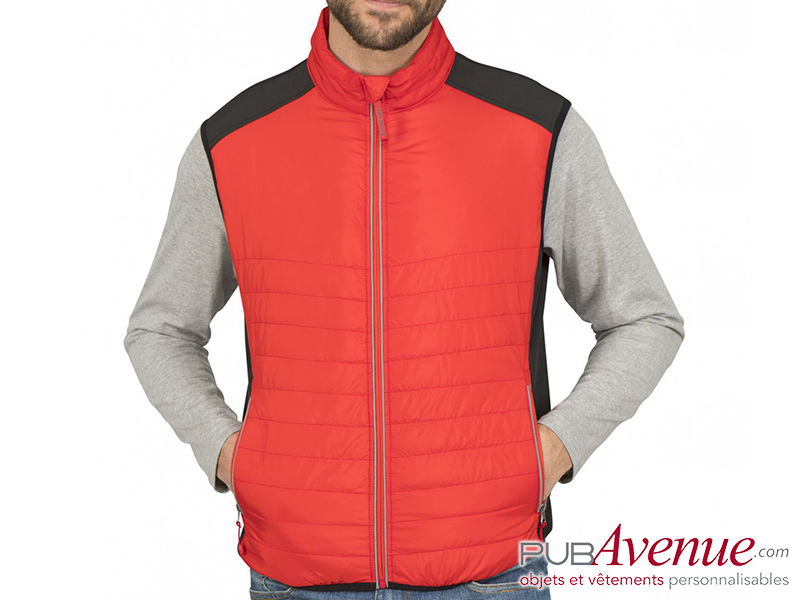 Bodywarmer publicitaire matelassé sans manche Bodywarmer publicitaire matelassé sans manche