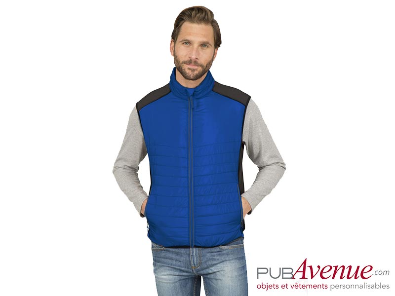 Bodywarmer matelassé sans manche personnalisable Bodywarmer matelassé sans manche personnalisable
