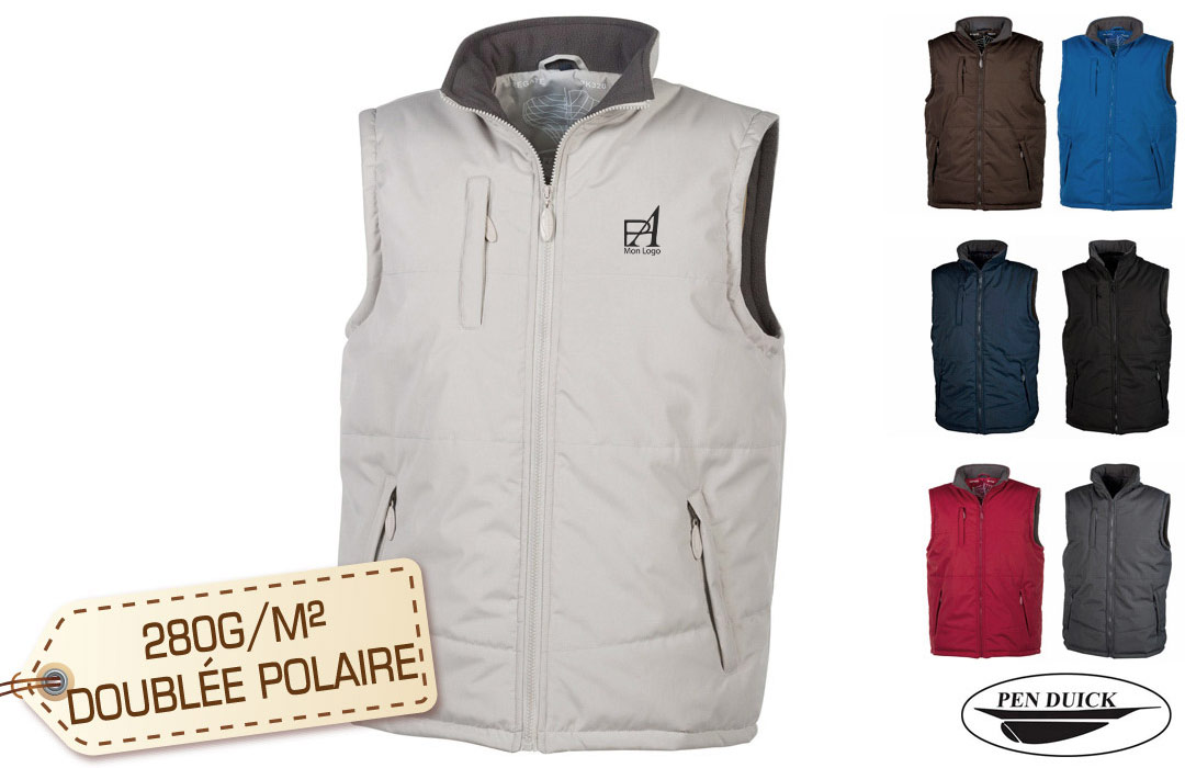 Bodywarmer imperméable coupe-vent Pen Duick 280 gr/m² à personnaliser 