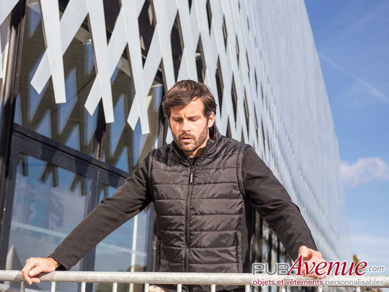 Blouson matelassé bi-matières personnalisé Blouson matelassé bi-matières personnalisé