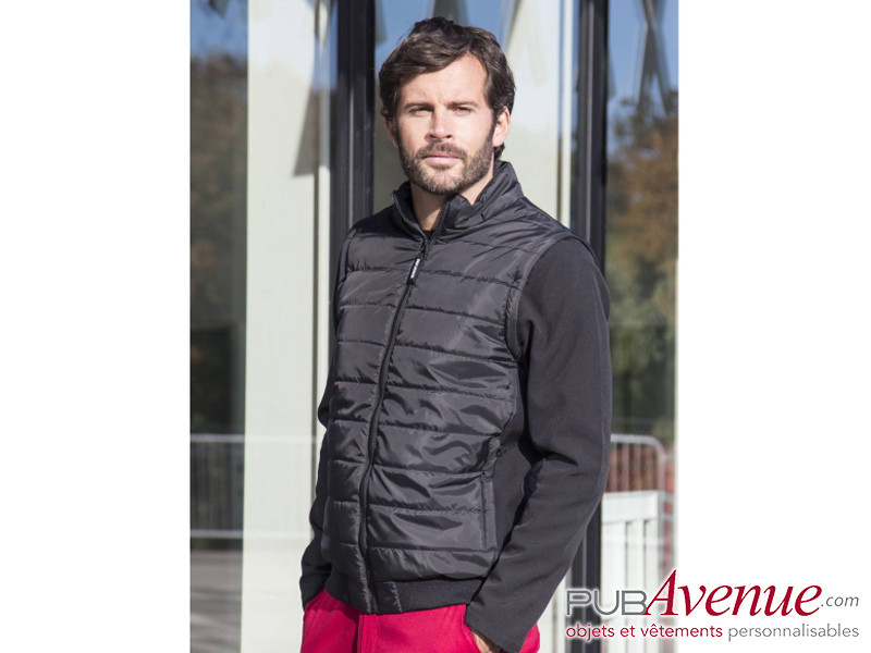 Blouson personnalisé matelassé bi-matières Blouson personnalisé matelassé bi-matières