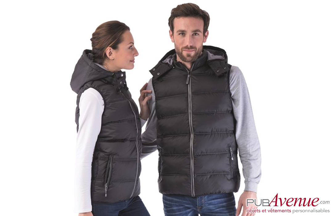 veste sans manche a capuche femme