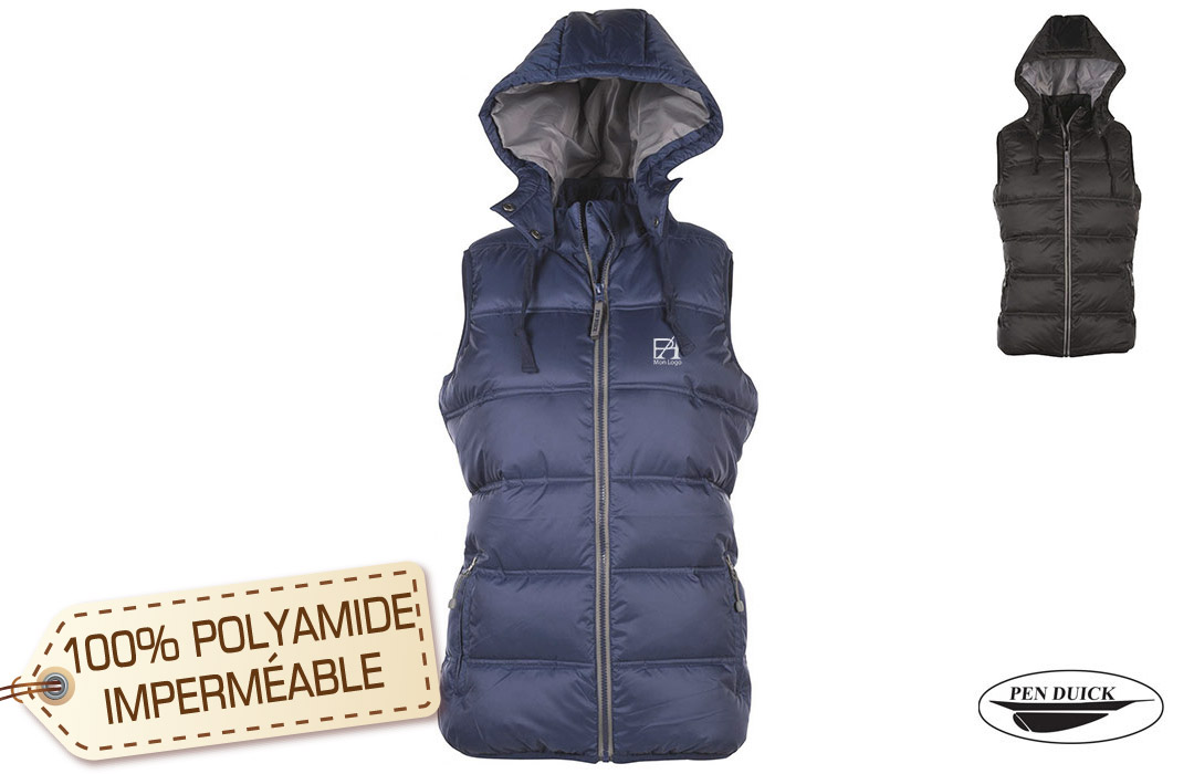 Veste sans manche à capuche personnalisable pour femme 