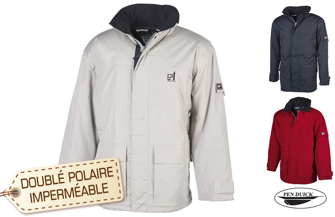 Parka matelassée doublée polaire Pen Duick pour personnalisation 