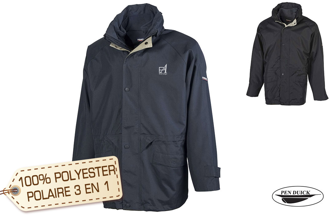 Parka personnalisable publicitaire avec veste polaire détachable Pen Duick 