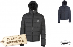 Doudoune homme avec capuche amovible publicitaire personnalisable pas cher 