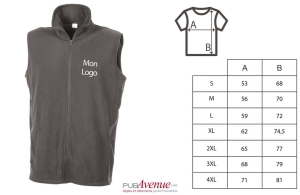 Gilet polaire promotionnel pour homme à prix discount
