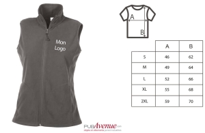 Gilet polaire promotionnel pour femme à prix discount