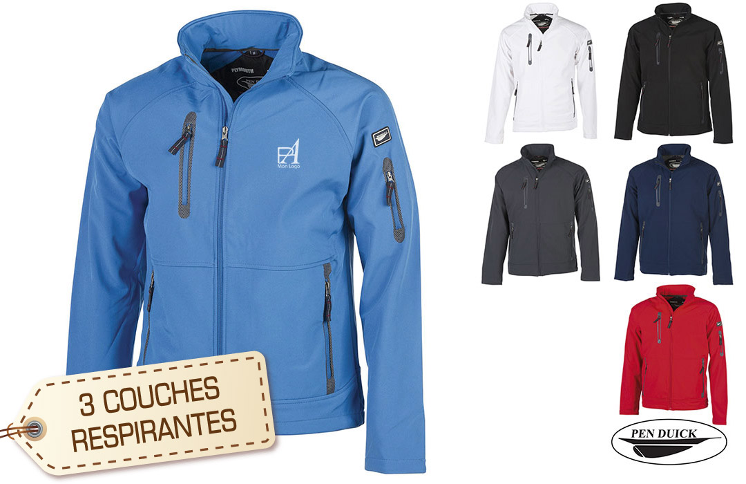 Veste softshell homme personnalisable flocage publicitaire broderie pas cher 