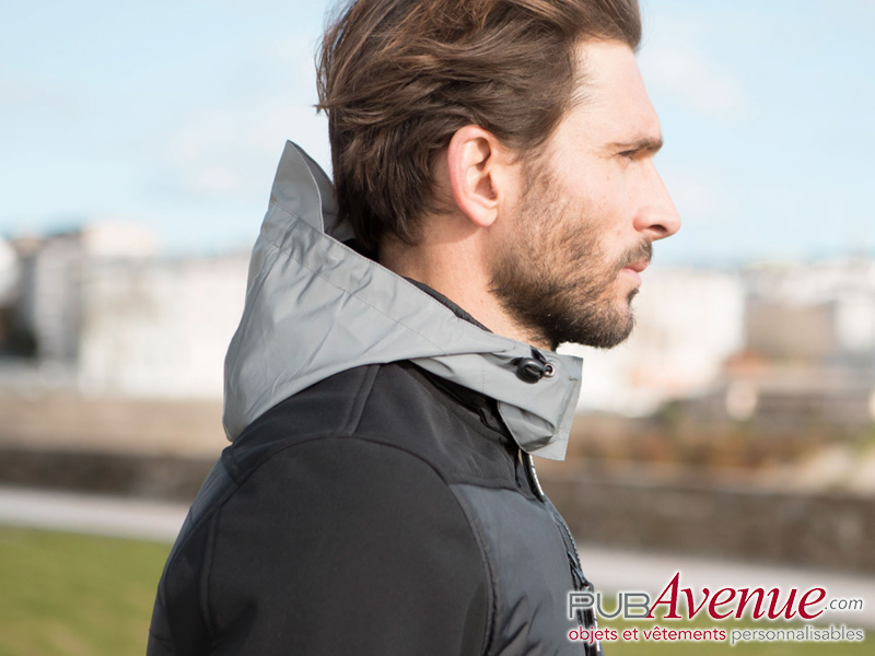 Softshell homme capuche colorée personnalisé Softshell homme capuche colorée personnalisé