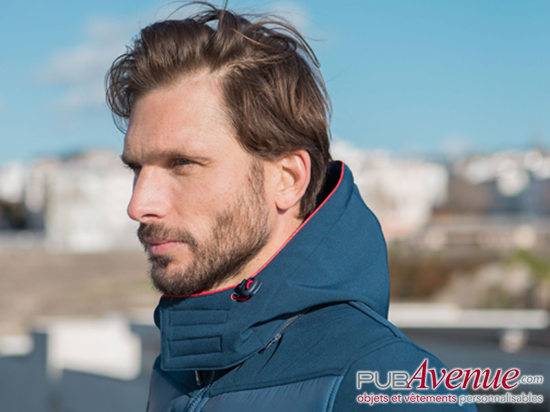 Softshell homme personnalisé capuche liseré Softshell homme personnalisé capuche liseré