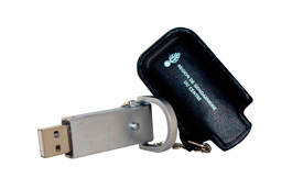 Clé USB personnalisée en cuir avec pochette et chaine