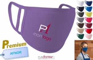 Masque afnor personnalisé réutilisable en tissu antimicrobien pas cher 