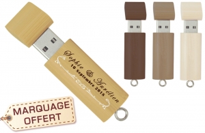 Clé USB personnalisée mariage bois cadeau invités