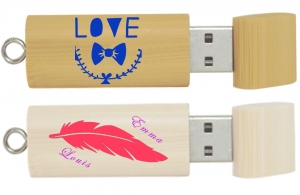 Clé USB personnalisée mariage bois cadeau invités