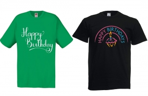 Tee shirt personnalisés anniversaire goodies cadeaux pour invités pas chers 