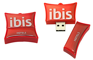 Clé USB personnalisée 2D en forme logo sur mesure
