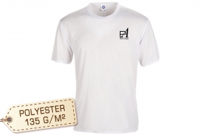 Tee shirt finisher respirant sport blanc publicitaires personnalisés pas chers 