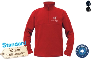 Sweat polaire personnalisé avec logo publicitaire brodé 
