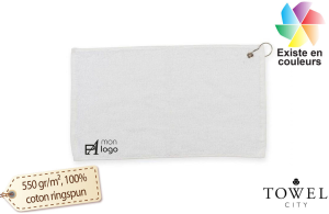 Serviette golf personnalisée avec crochet attache mousqueton
