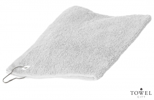 Serviette golf personnalisée avec crochet attache mousqueton