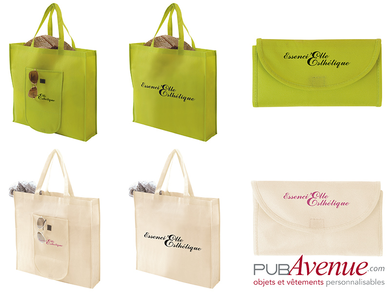 Tote bag pliable non-tissé en express personnalisé Tote bag pliable non-tissé en express personnalisé