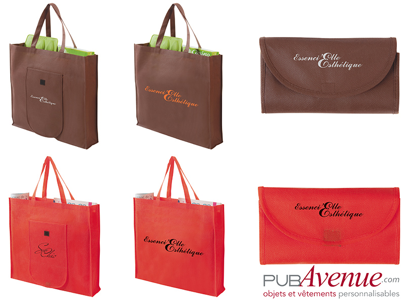 Tote bag pliable non-tissé personnalisable en express Tote bag pliable non-tissé personnalisable en express