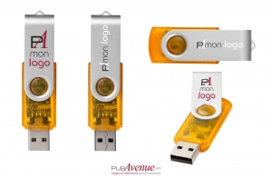 Clé USB personnalisée Twister Translucide