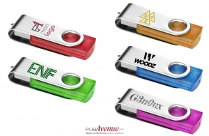 Clé USB Twister translucide personnalisée