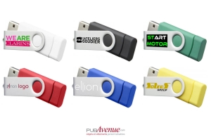 Clé USB personnalisée Twister OTG à double connectique