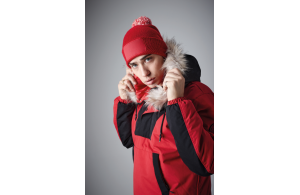 Bonnet pompon personnalisé avec patch Snowstar®